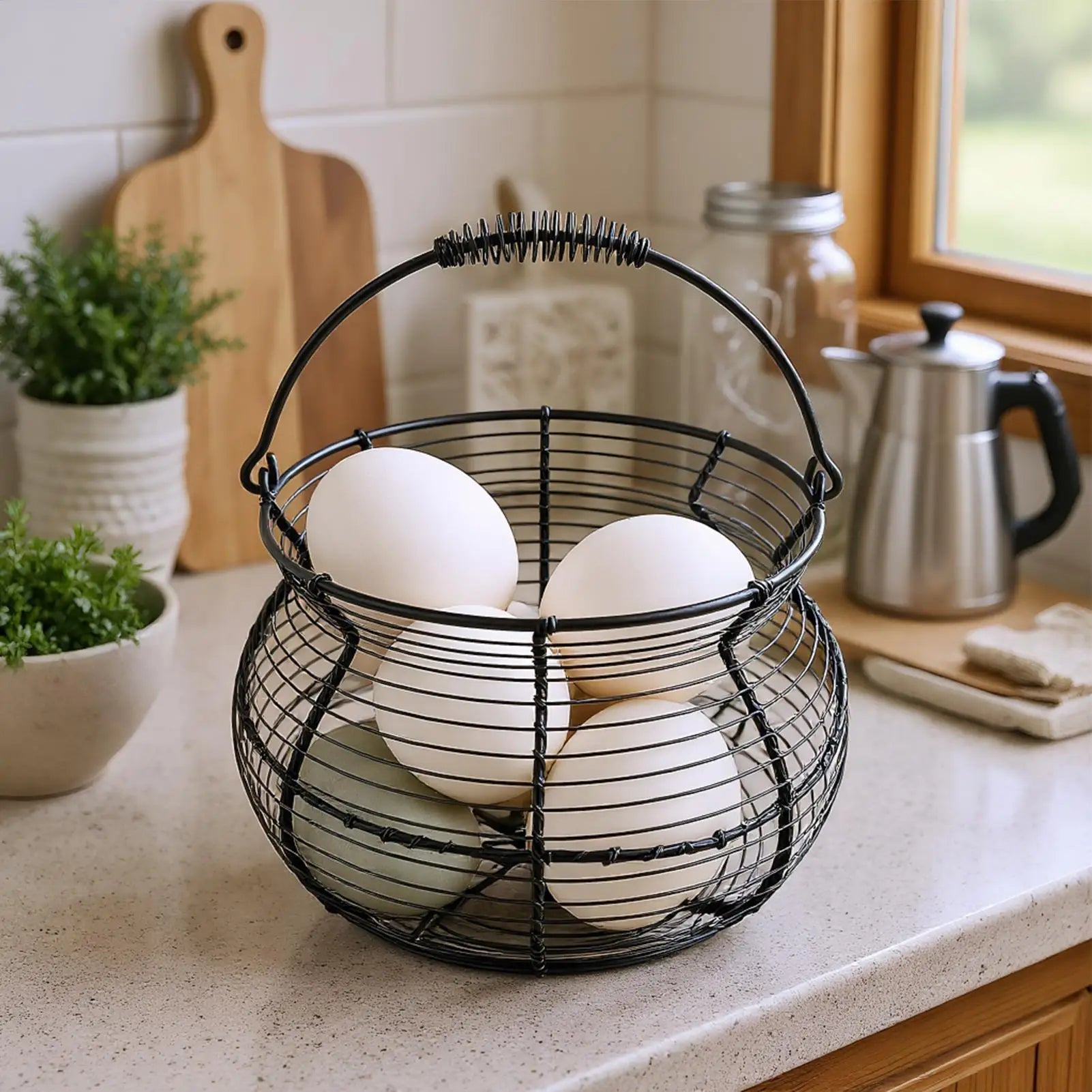 Rustic Wire Egg Basket