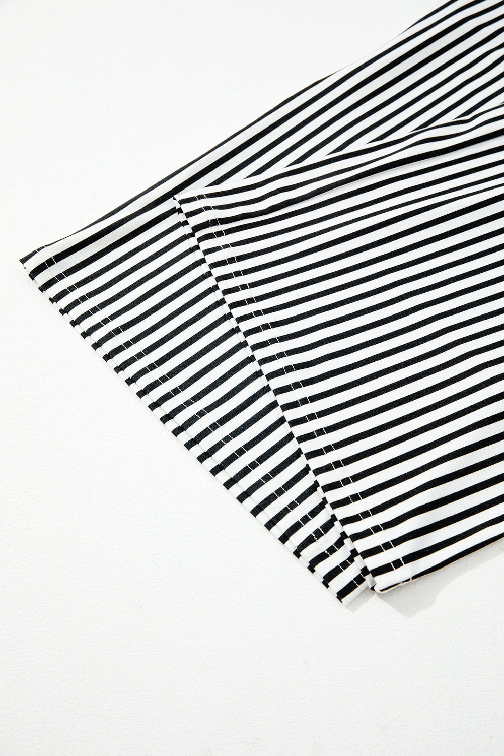 Harbor Stripe ~ Tied High Waist Straight Leg Pants