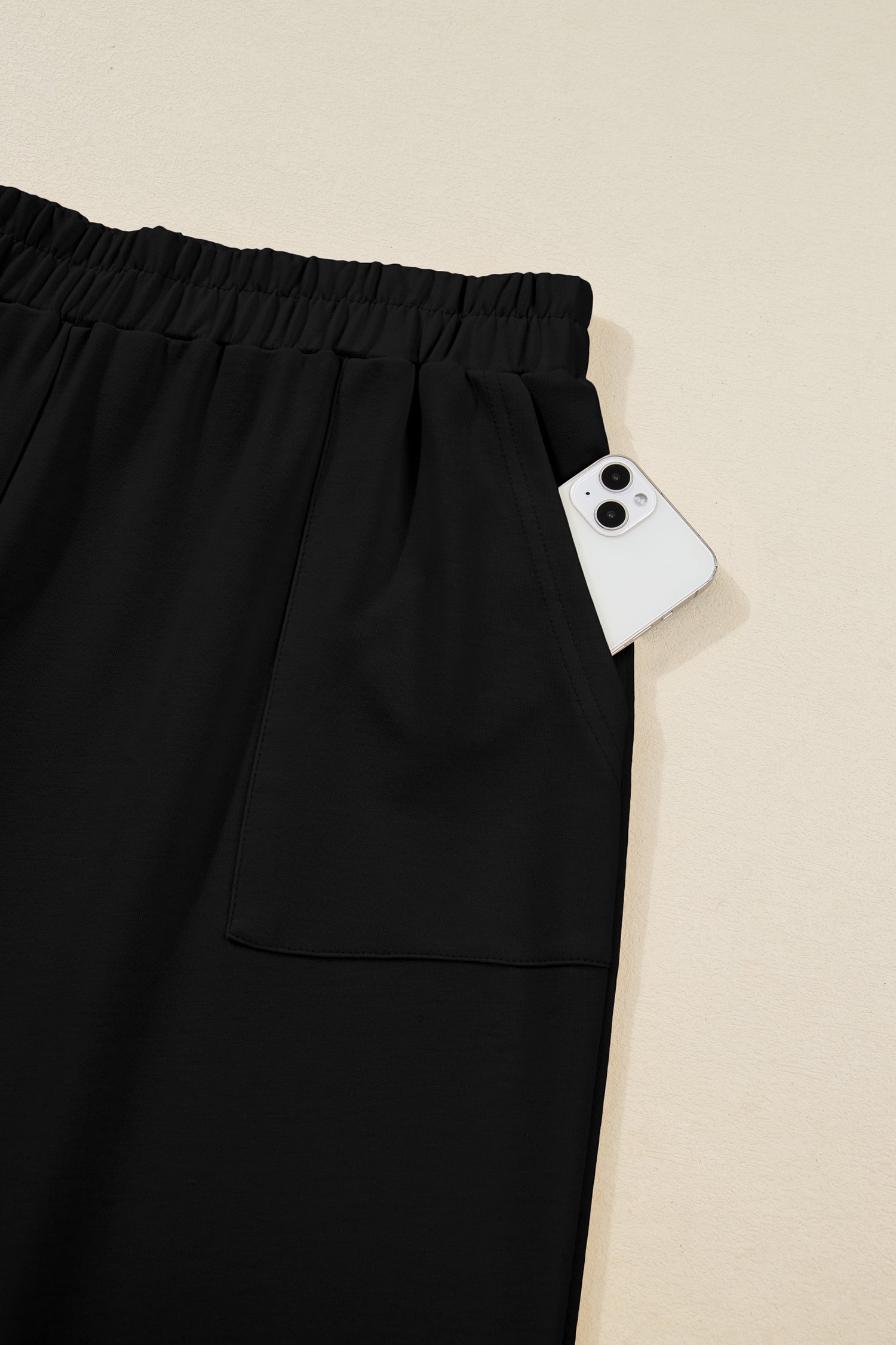Drift line Capris — Asymmetrical Hem Cropped Pants