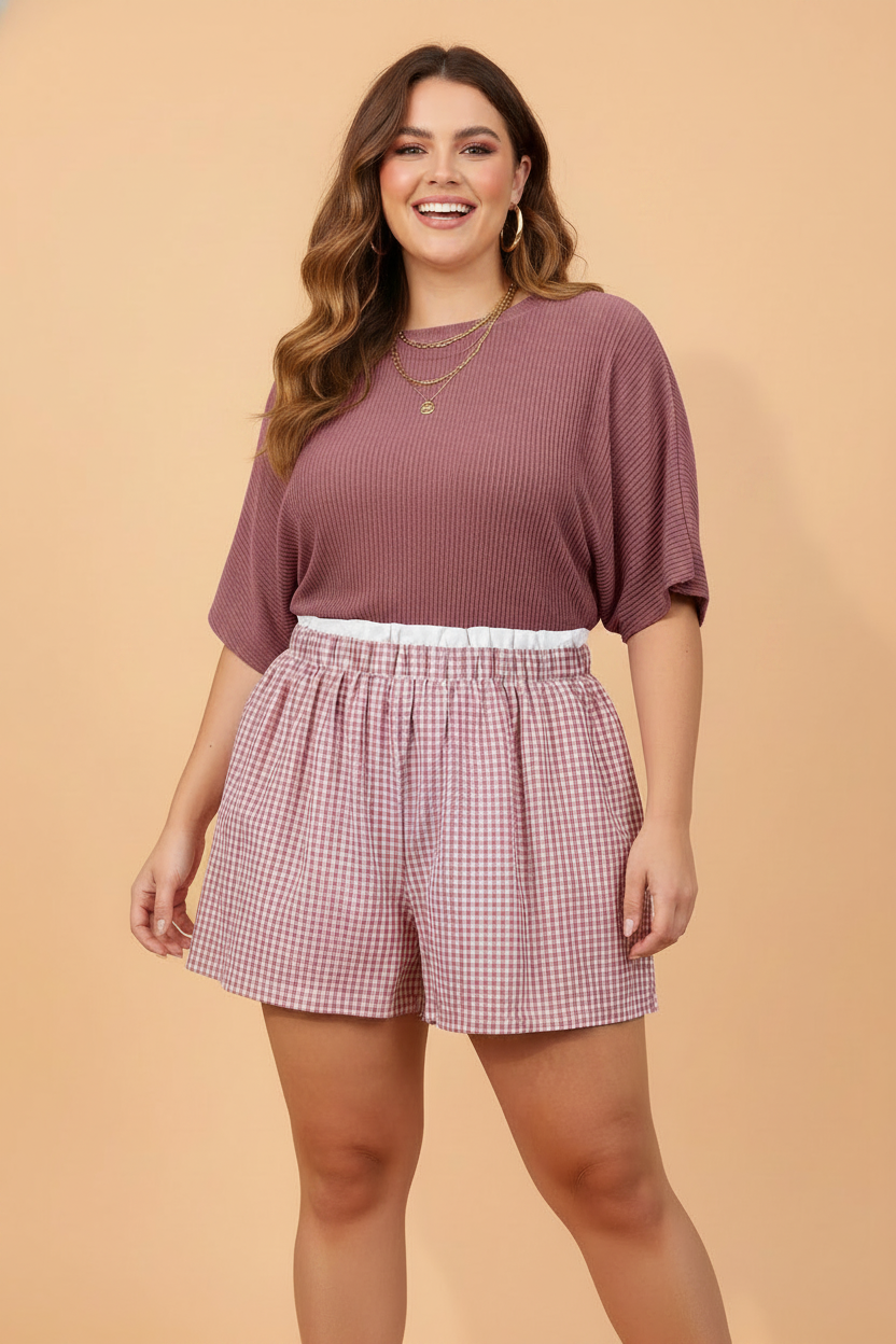 Ruffle up ~ Gingham Shorts