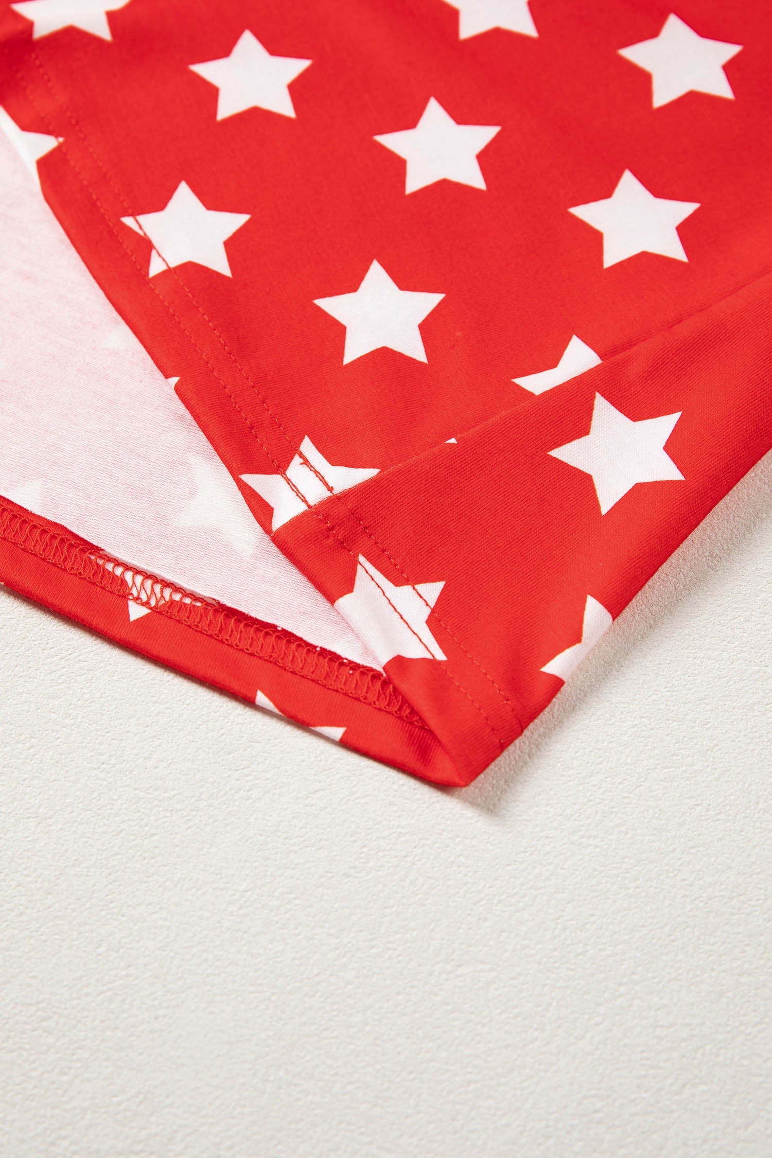 Americana Stars Colorblock Short Sleeve Top