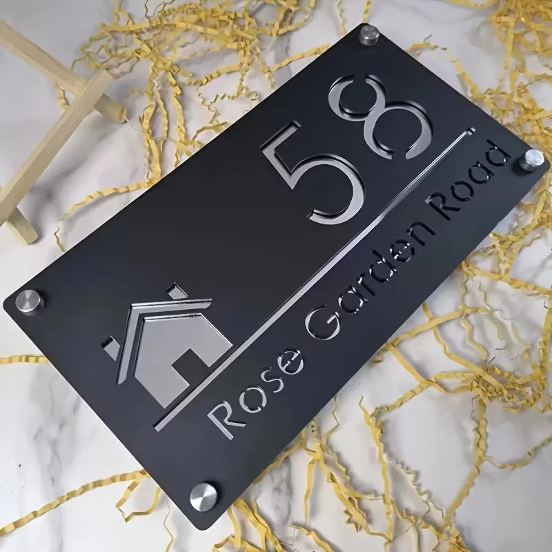 Personalized House Number Sign
