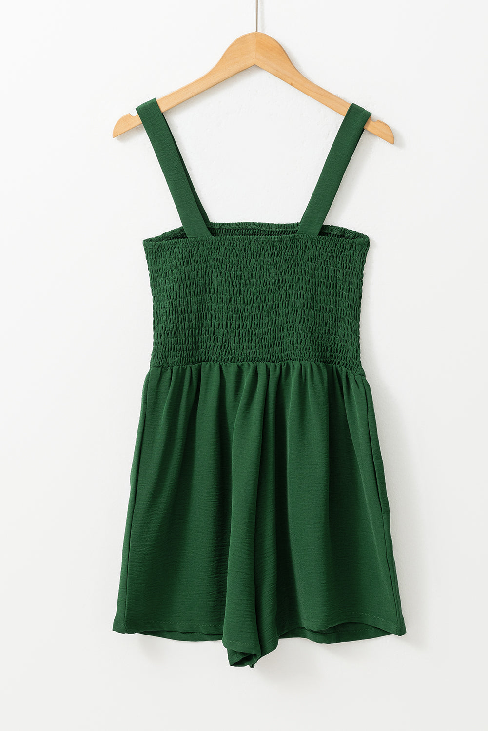 Sundown Smocked Romper — Sleeveless Square Neck One-Piece