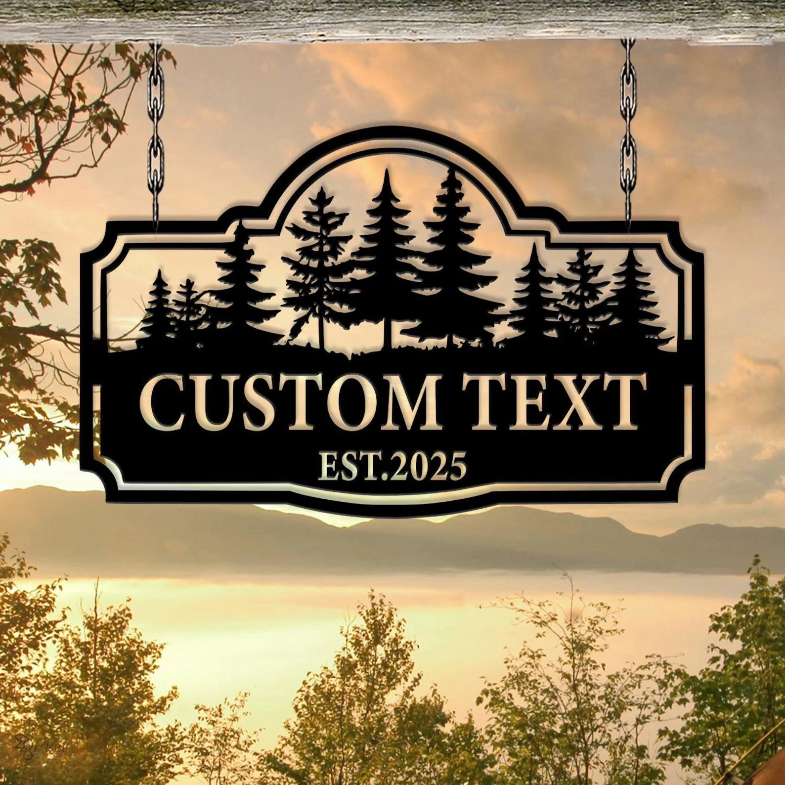 Personalized Cabin Metal Sign
