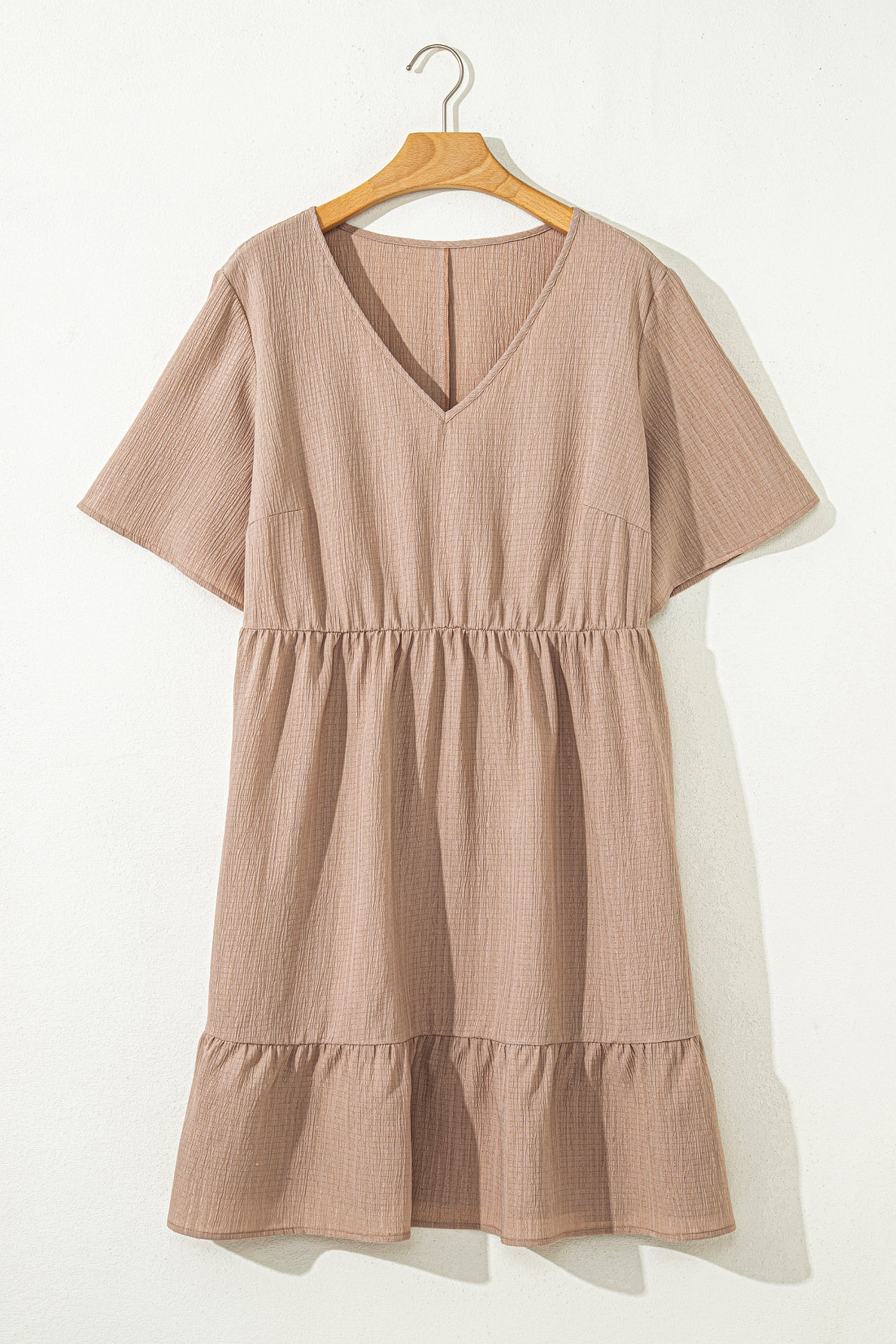 Women’s Textured Ruffle Dress – Graceful Comfort Collection