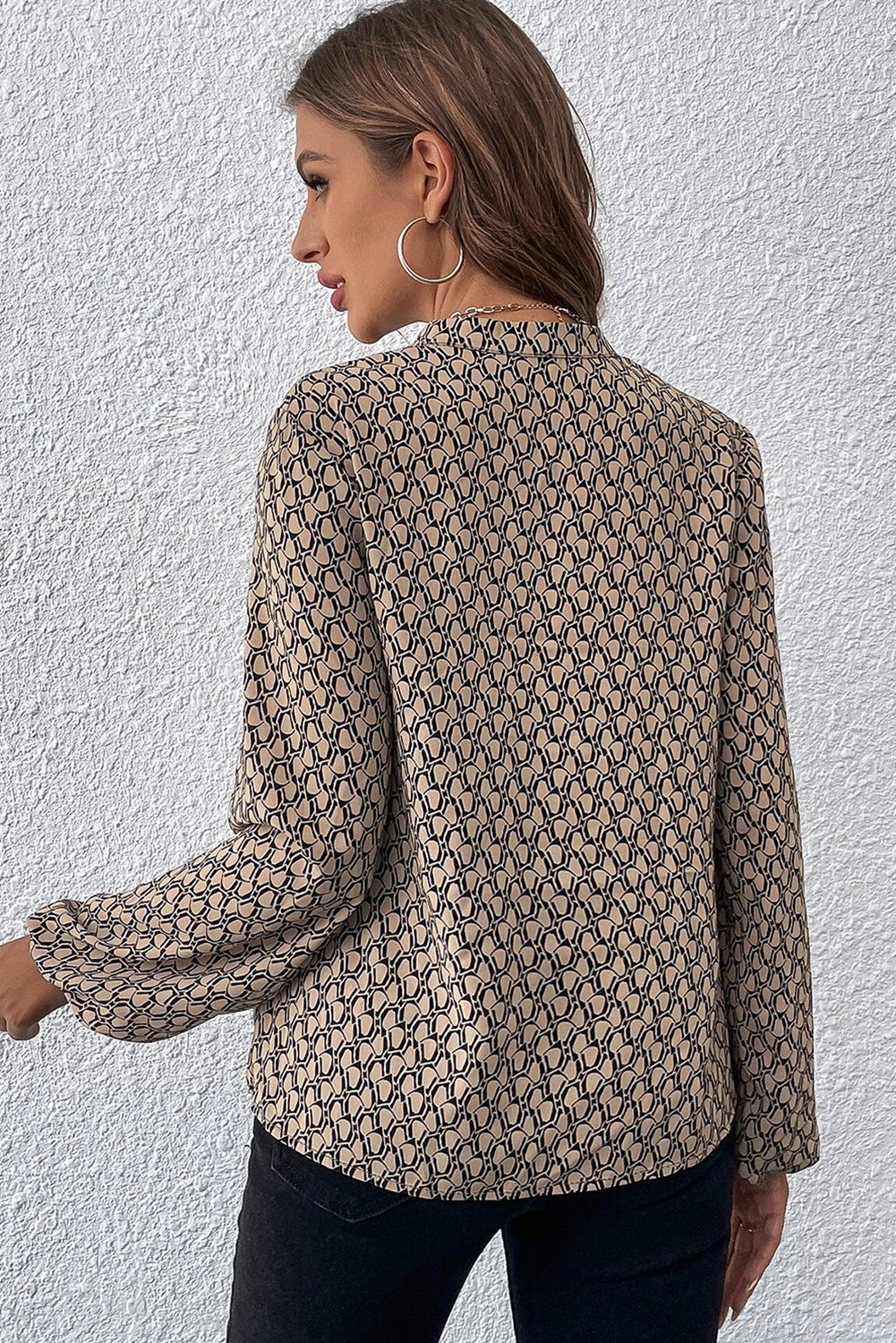 The Mosaic Puff Sleeve Blouse for Women