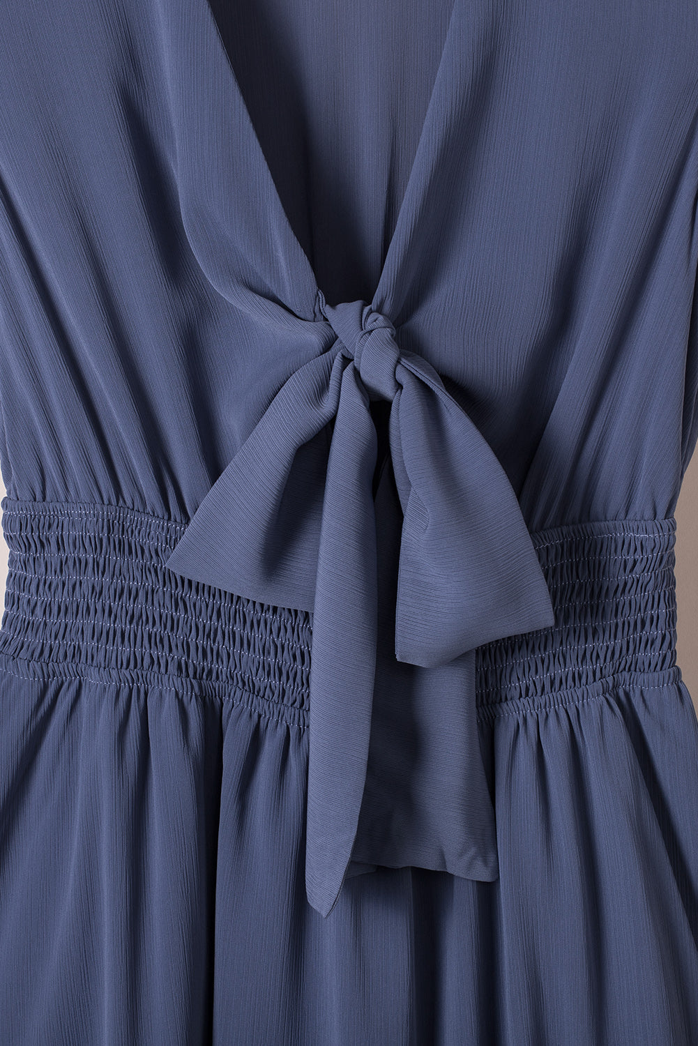 Deep V-Neck Knotted ~ Flare Mini Dress