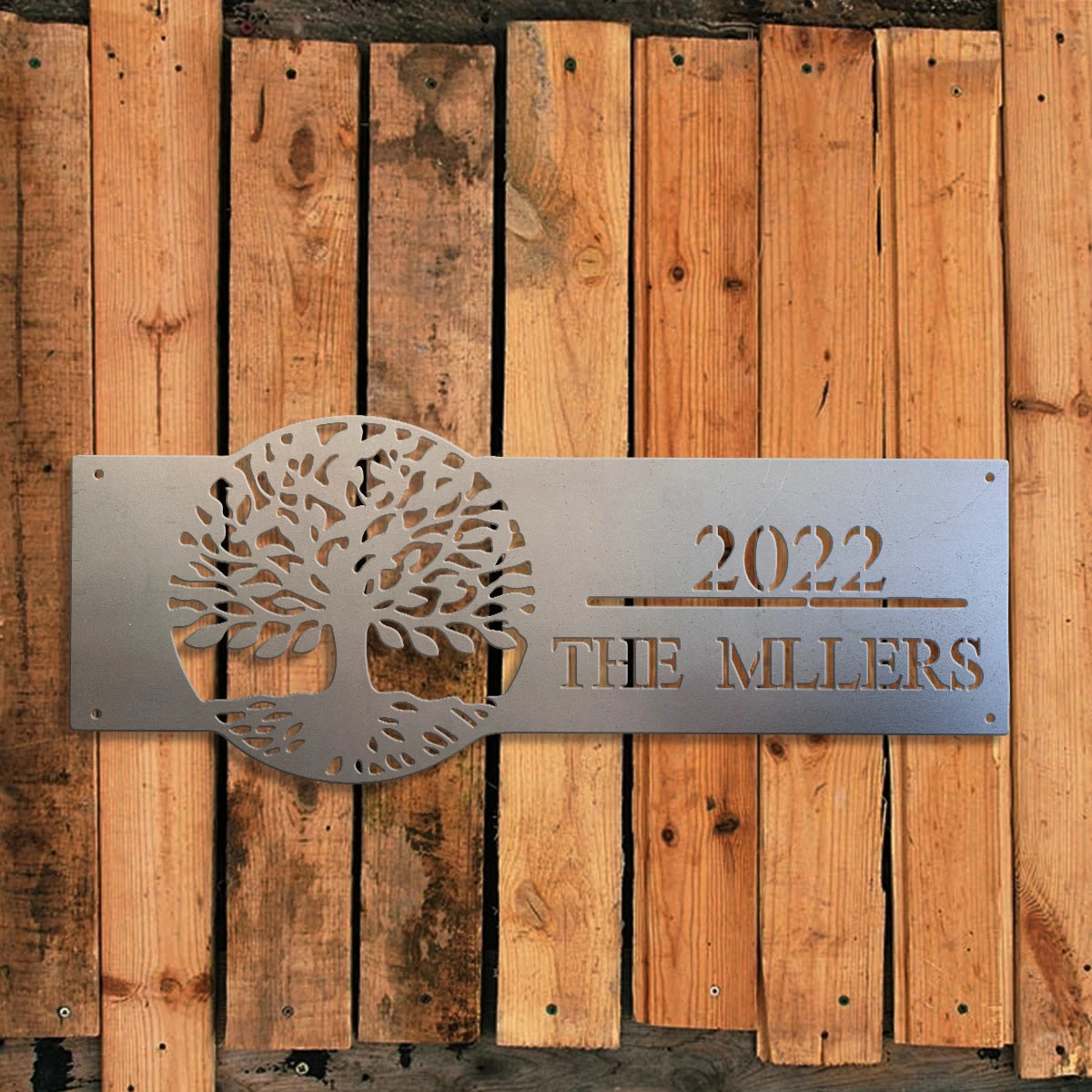Personalized Tree of Life Metal Plaque