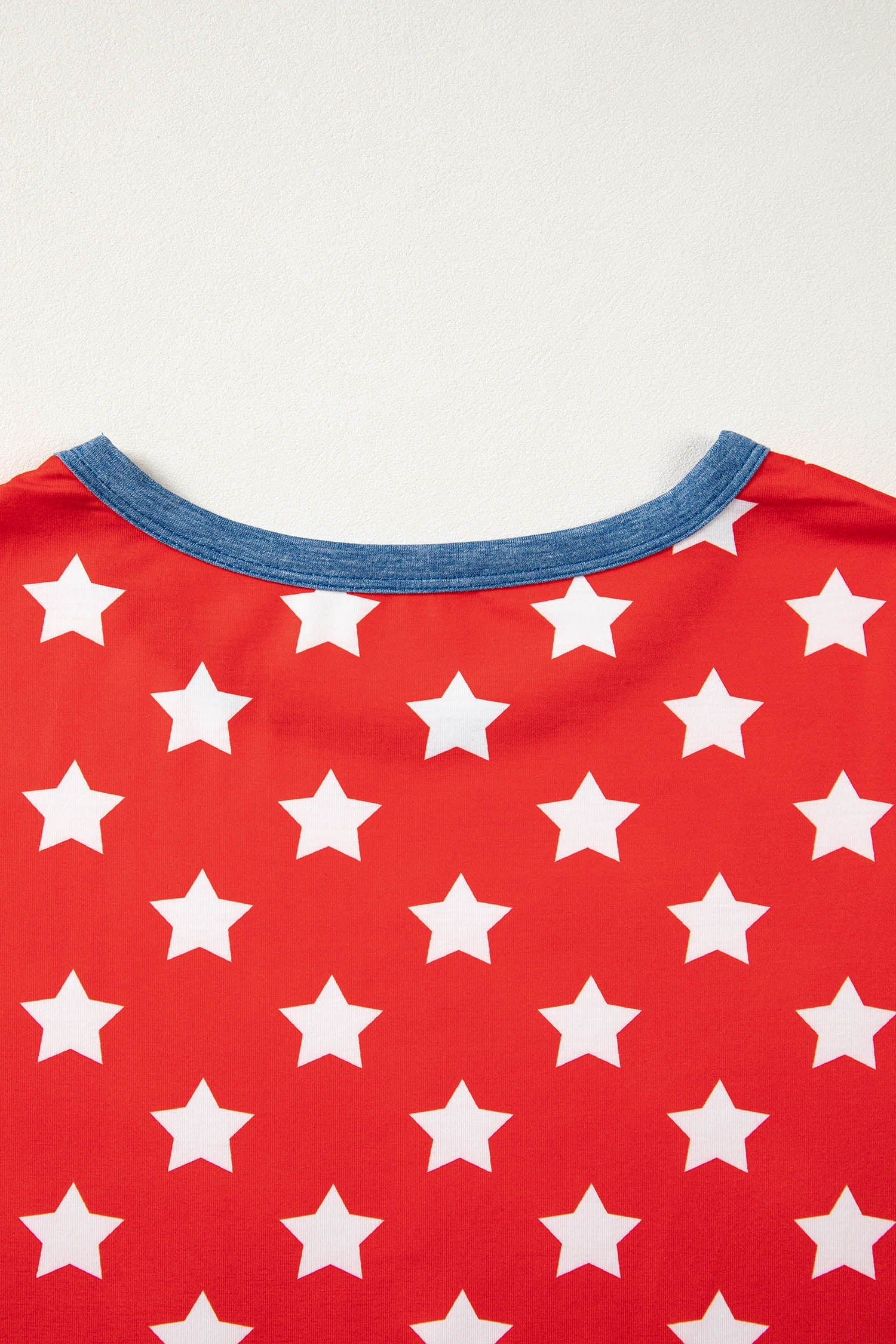 Americana Stars Colorblock Short Sleeve Top
