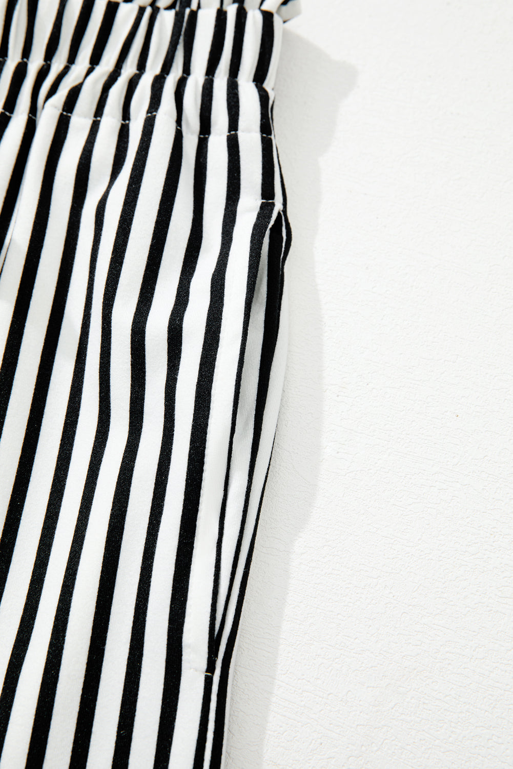 Harbor Stripe ~ Tied High Waist Straight Leg Pants