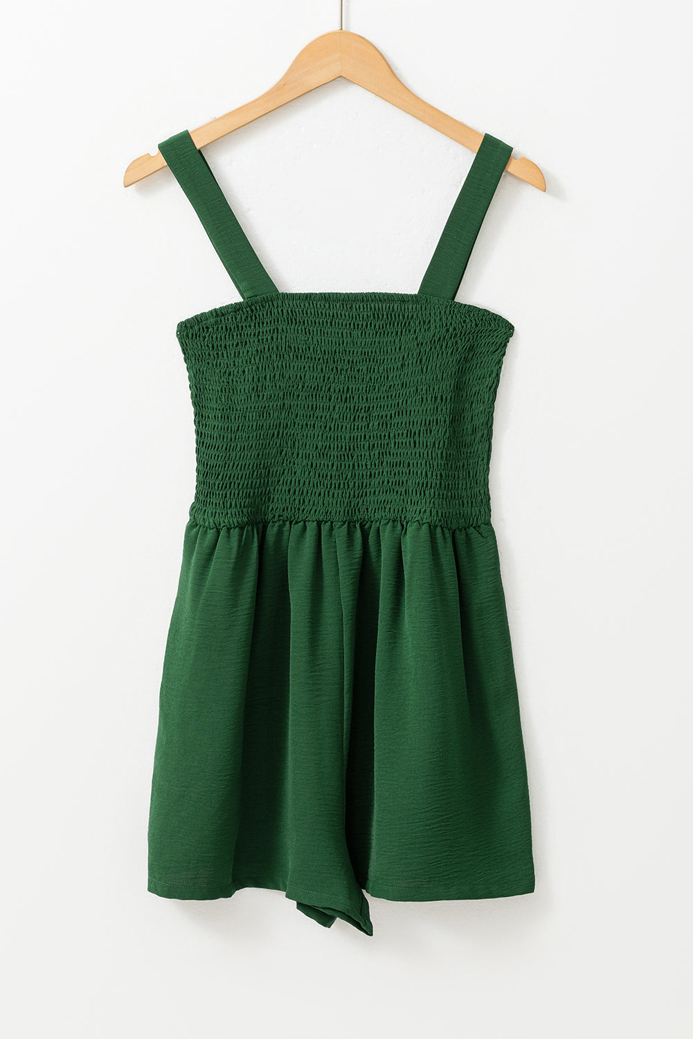 Sundown Smocked Romper — Sleeveless Square Neck One-Piece