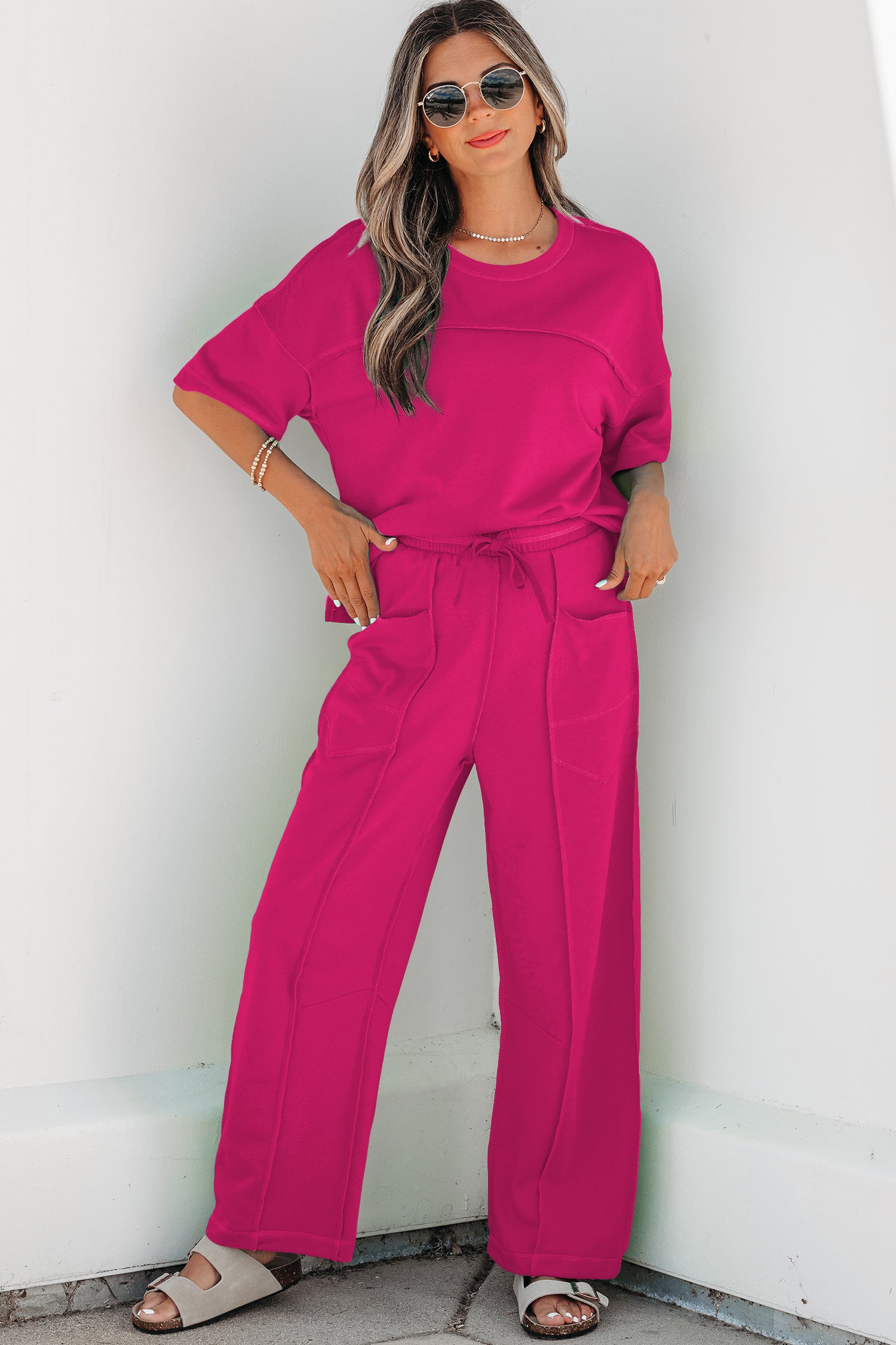 The Morning Meadow Boxy Tee and Barrel Lounge Set for Women