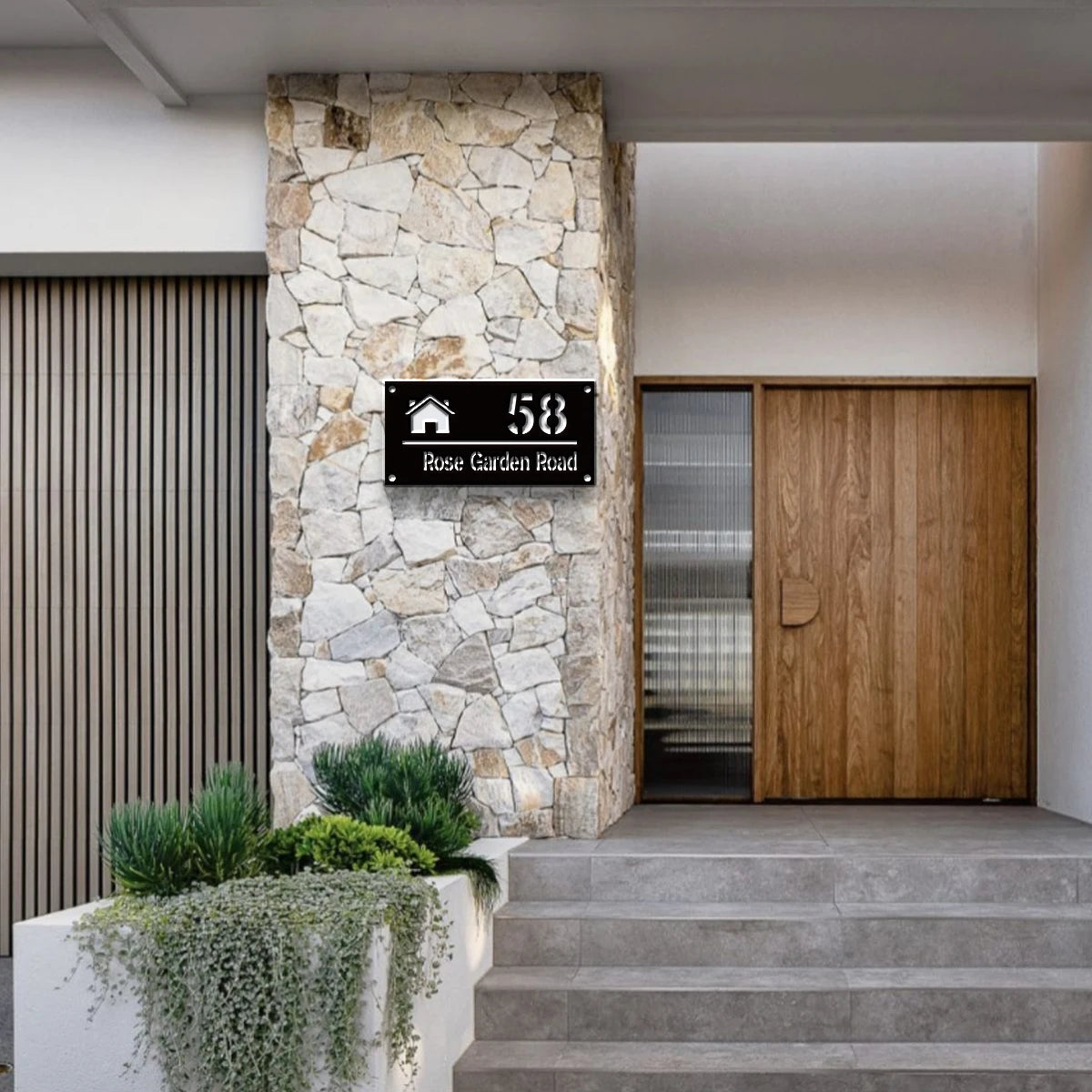 Personalized House Number Sign