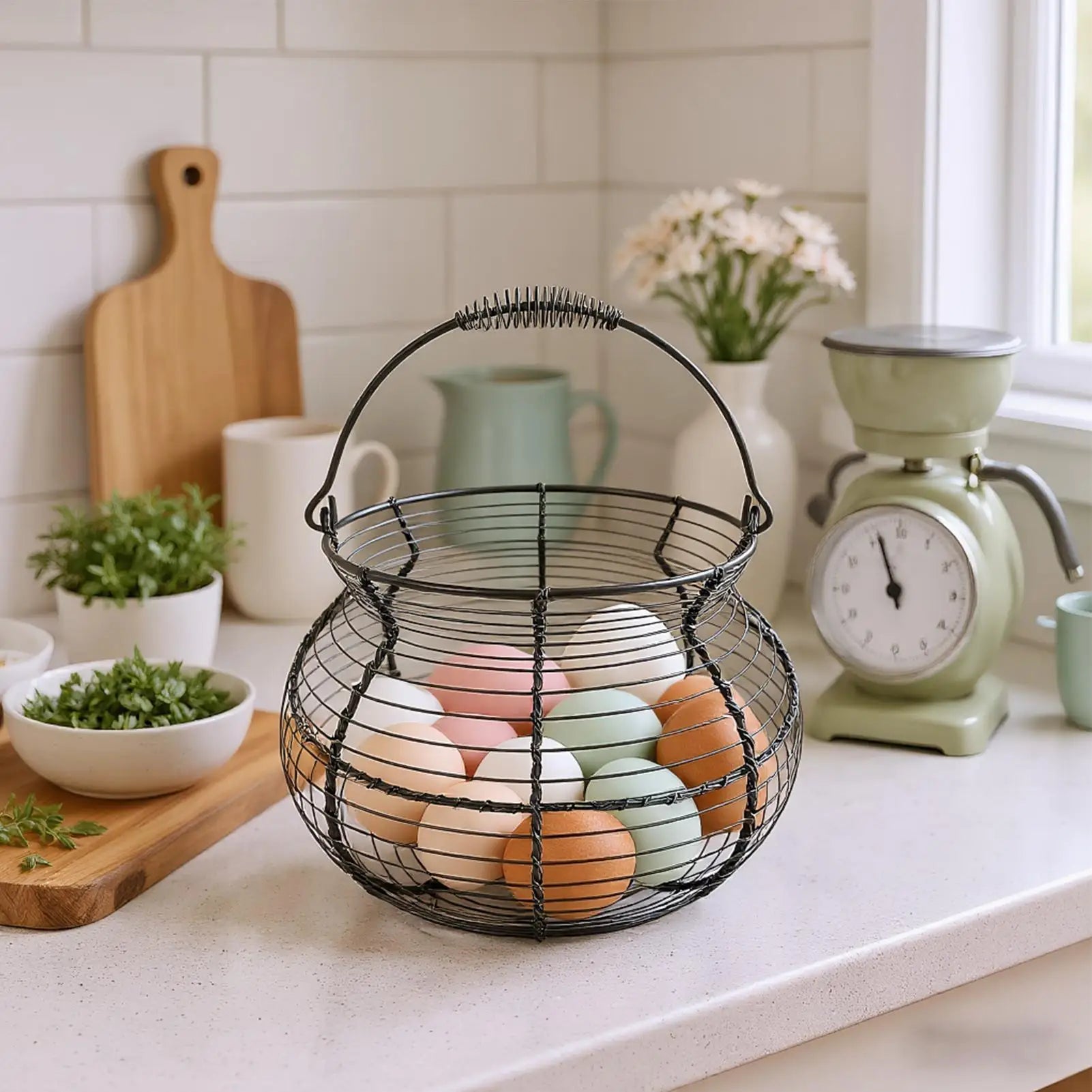 Rustic Wire Egg Basket
