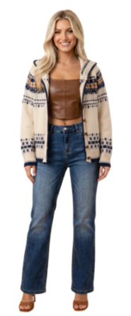 The Lodgeview V-neck Hooded Cardigan for Women