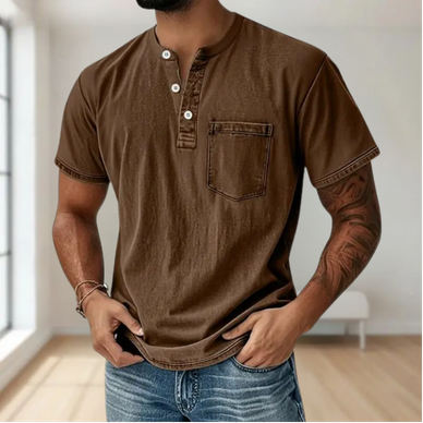 The Ridge Henley Cotton T-shirt For Men