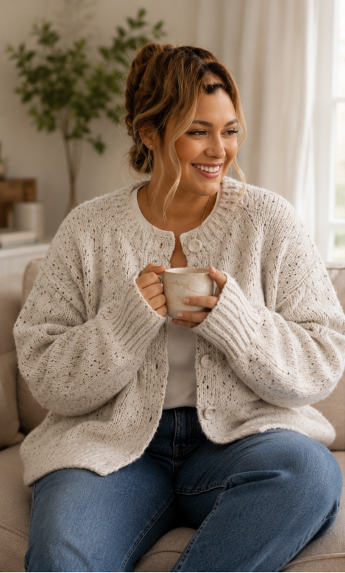 The Hearthside Button Up Sweater – Comfort Fit For Women